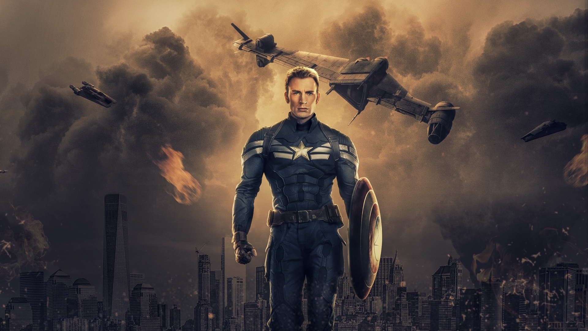 Chris Evans Captain America Endgame Wallpaper