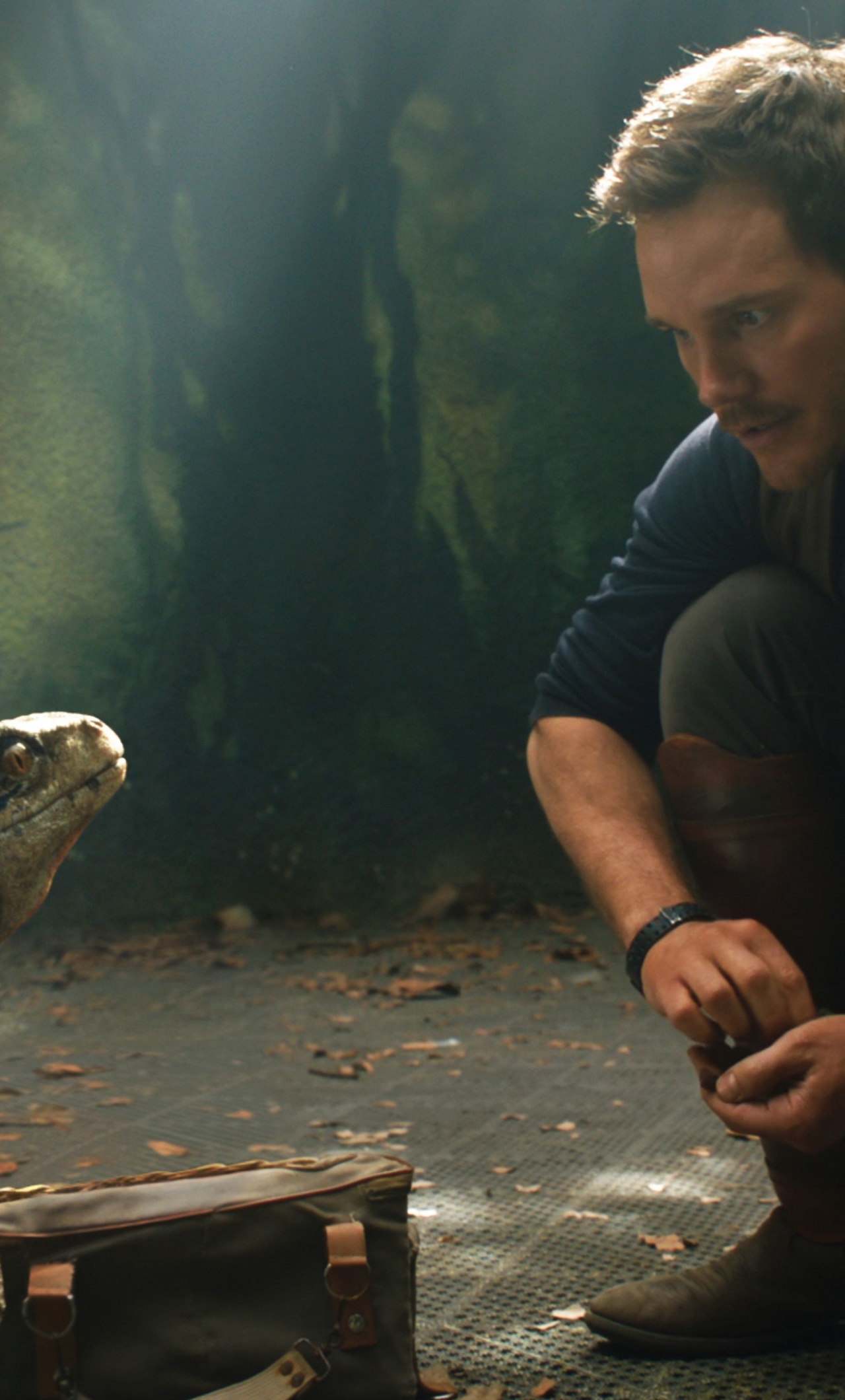 1280x21 Chris Pratt And Little Raptor Jurassic World Iphone 6 Plus Wallpaper Hd Movies 4k Wallpapers Images Photos And Background Wallpapers Den