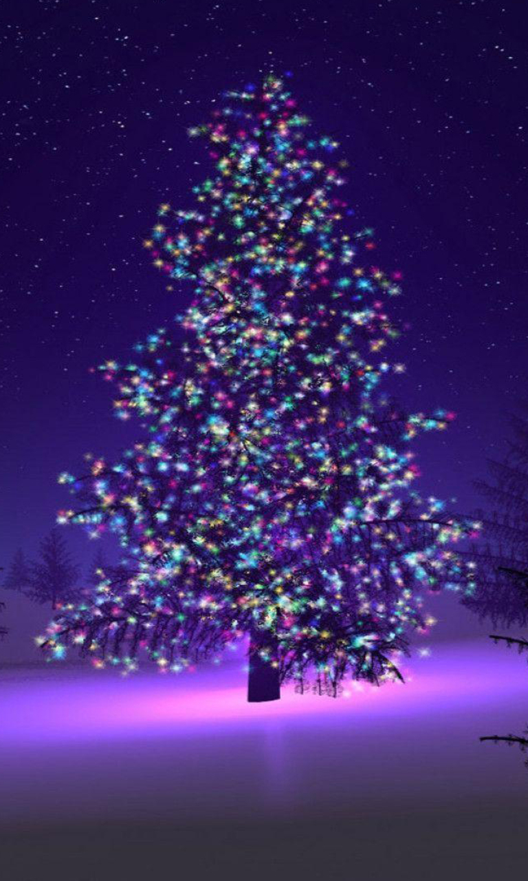 768x1280 Resolution Christmas Tree with Light Decorations 768x1280 ...