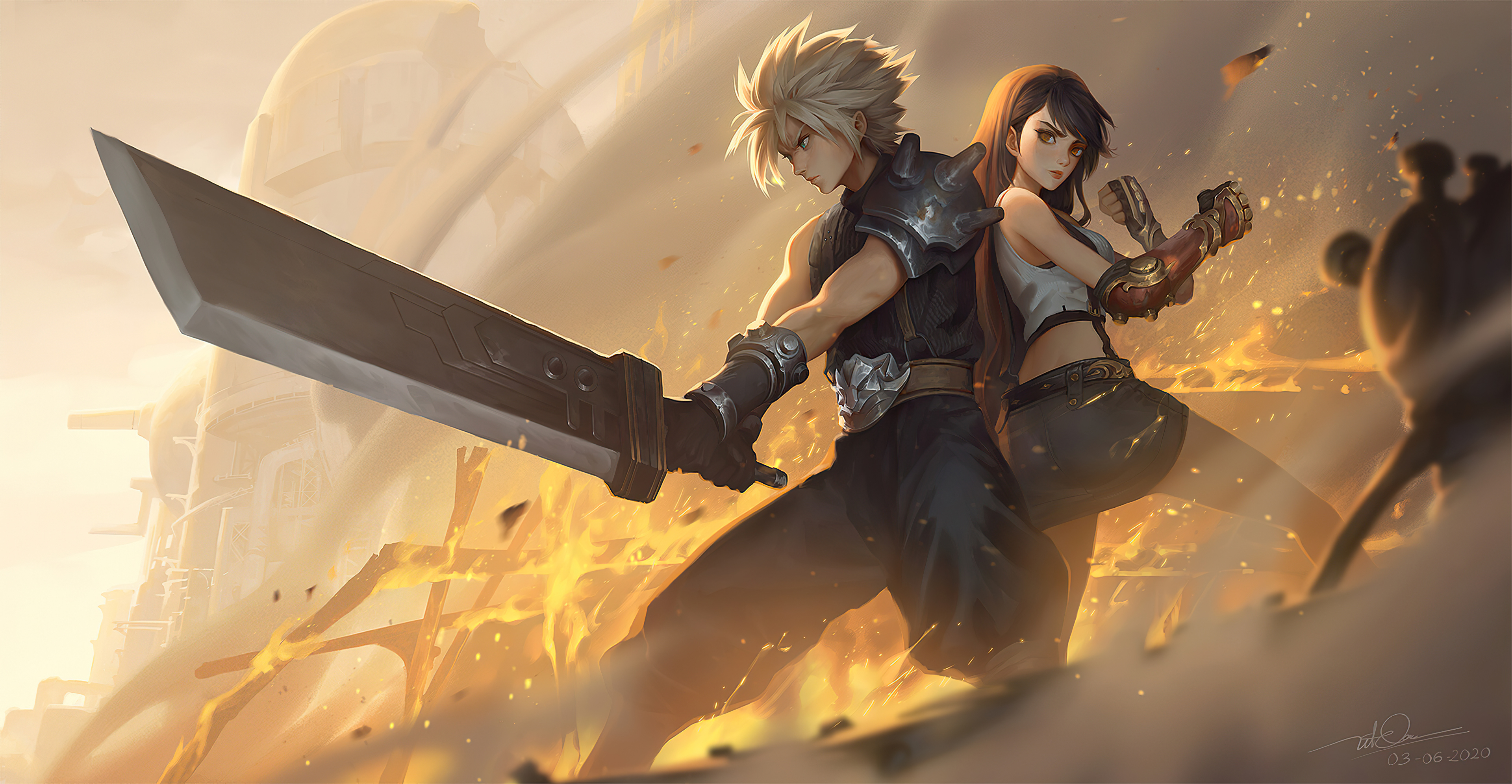 1920x108020194 Cloud Strife and Tifa Lockhart 4K Final Fantasy  1920x108020194 Resolution Wallpaper, HD Games 4K Wallpapers, Images, Photos  and Background - Wallpapers Den