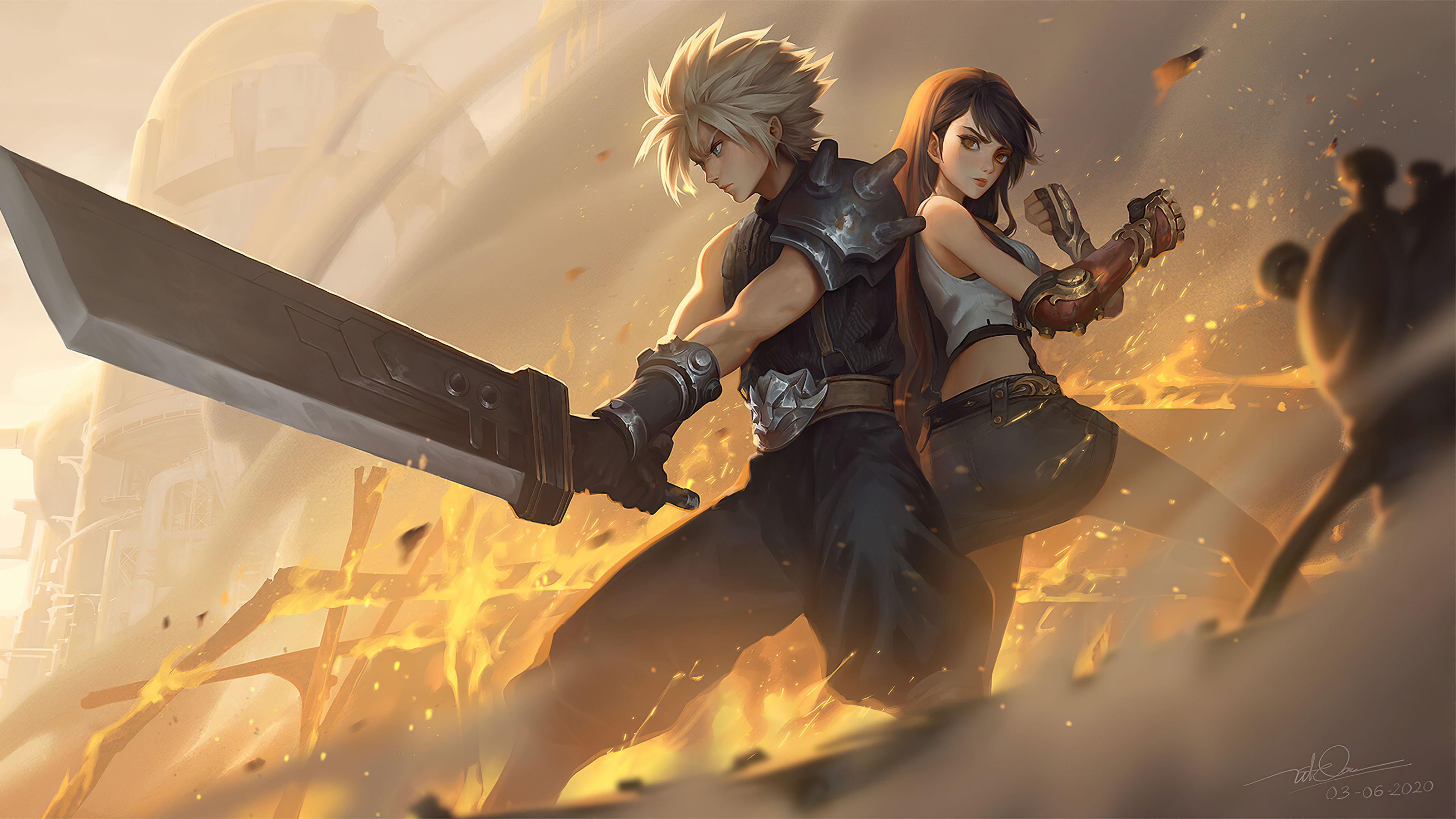 3840x2160 Cloud Strife And Tifa Lockhart 4k Final Fantasy 4k Wallpaper Hd Games 4k Wallpapers Images Photos And Background Wallpapers Den