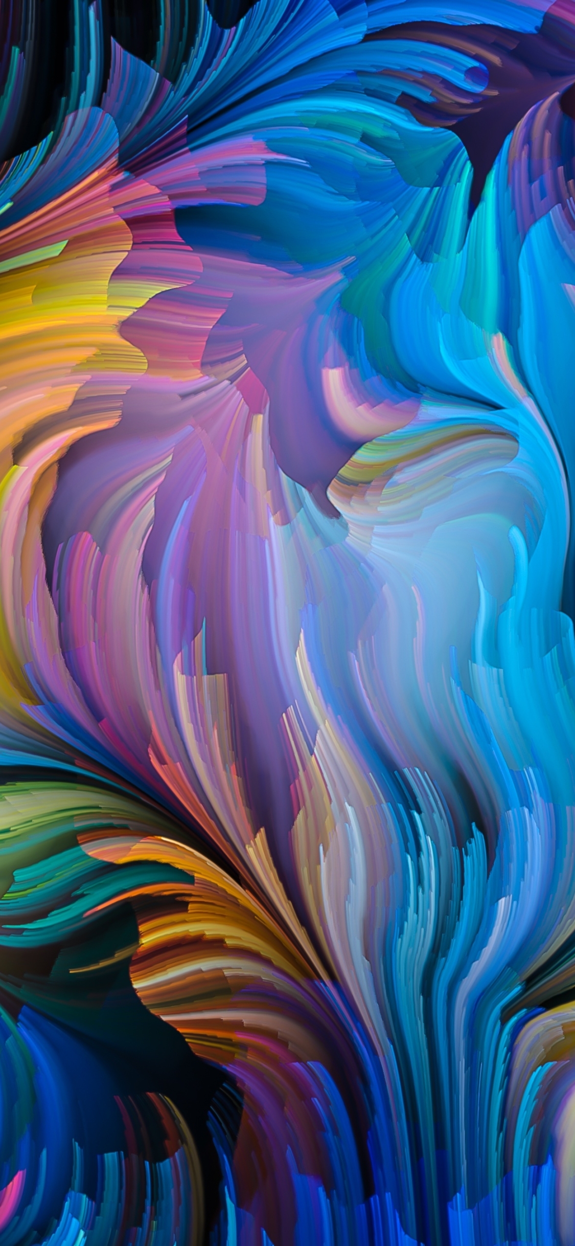 1125x2436 Colorful Brush Art Iphone XS,Iphone 10,Iphone X Wallpaper, HD ...