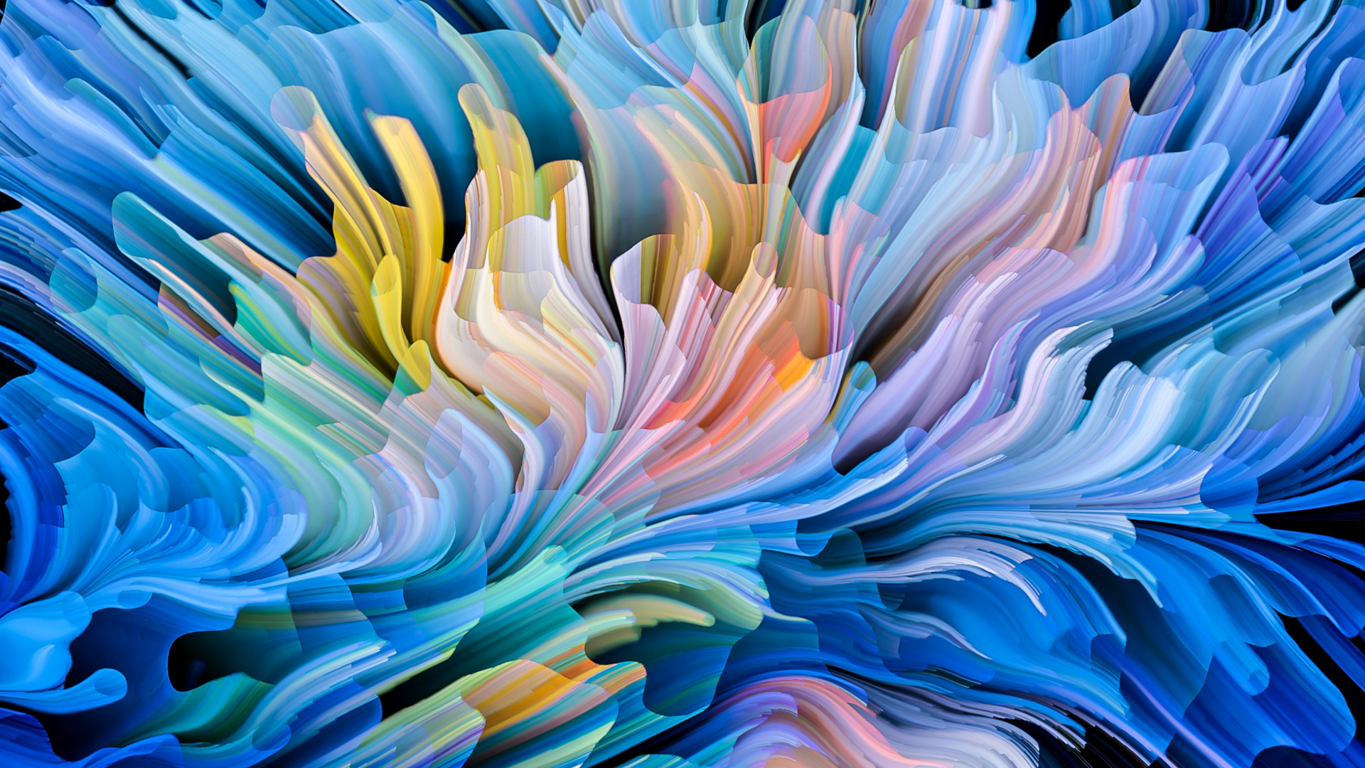 1920x1080 Colorful Curves 1080P Laptop Full HD Wallpaper, HD Abstract