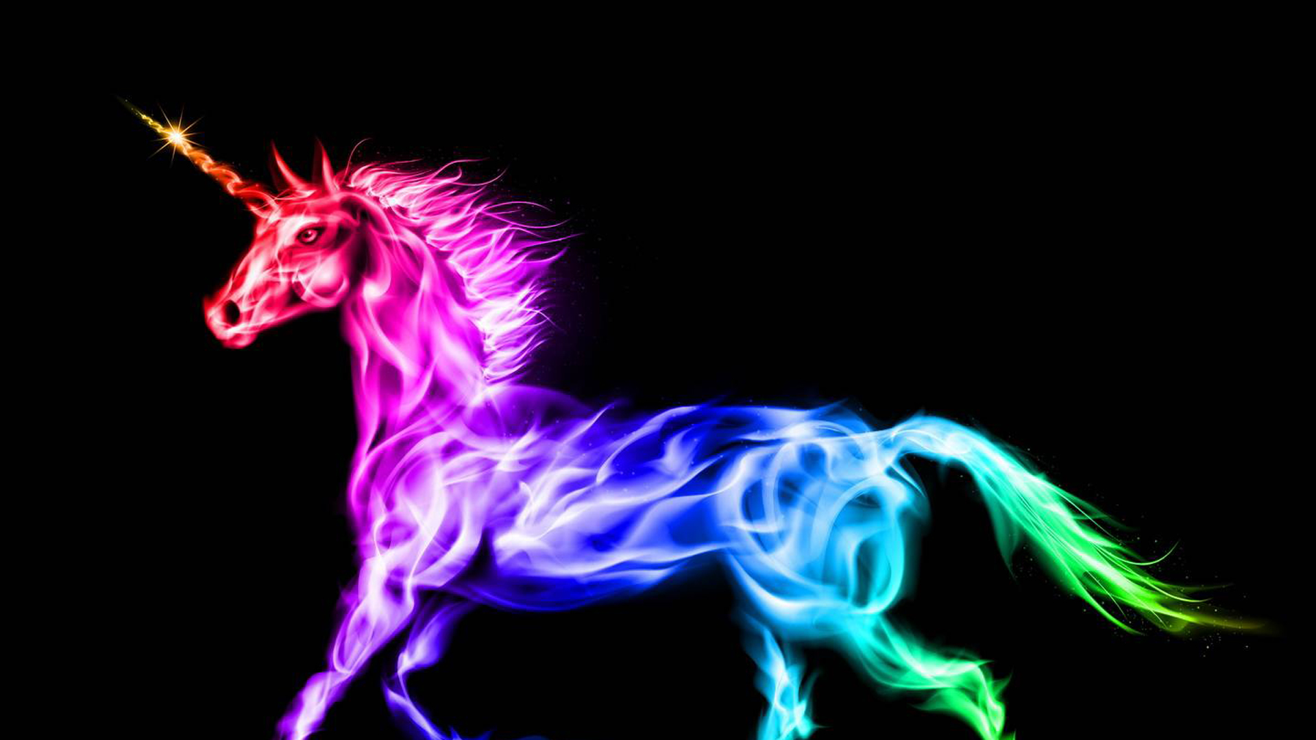 Colorful Neon Unicorn Horse Wallpaper, HD Artist 4K Wallpapers, Images