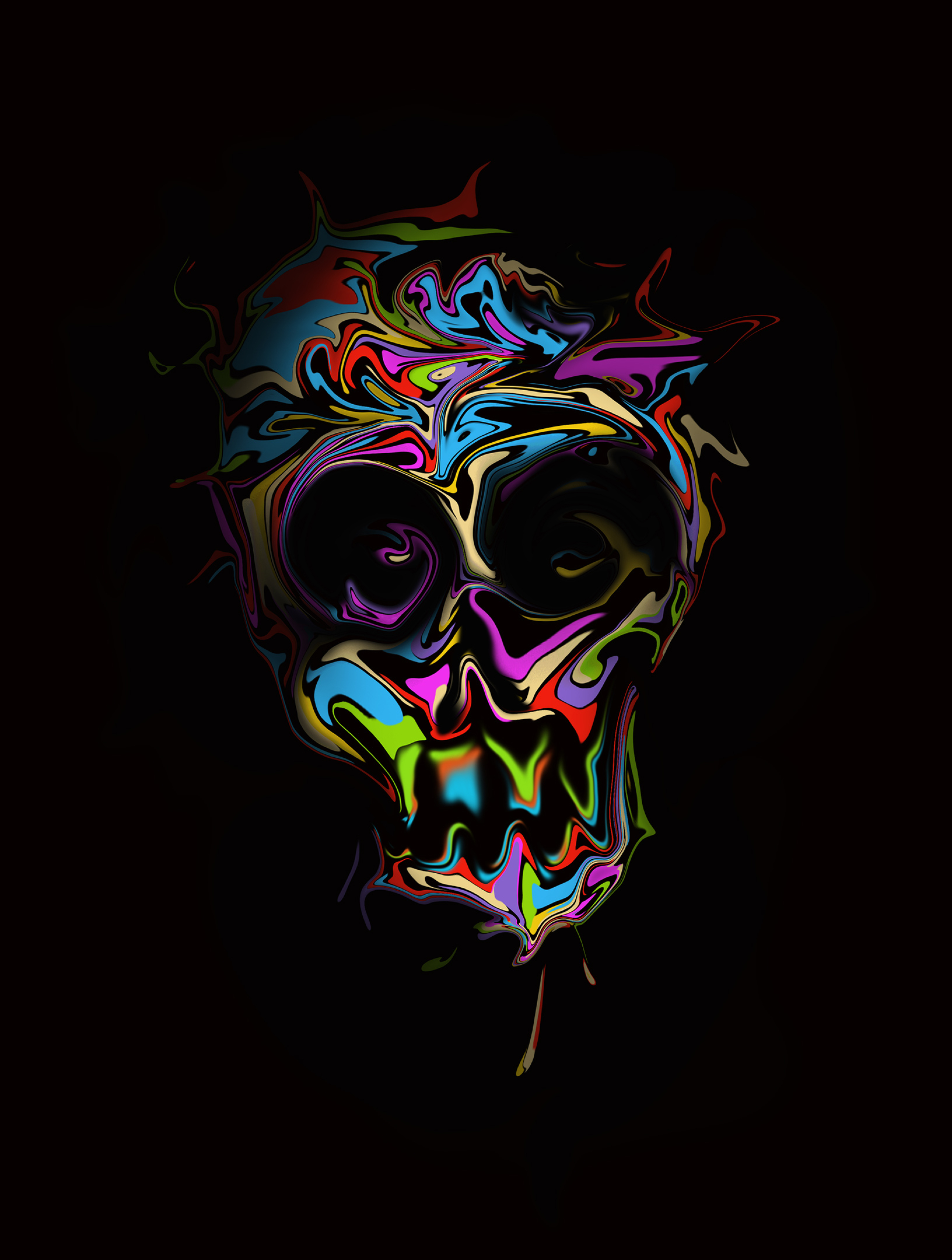 Wallpaper 4k Artistic Colorful Skull 4k Wallpaper