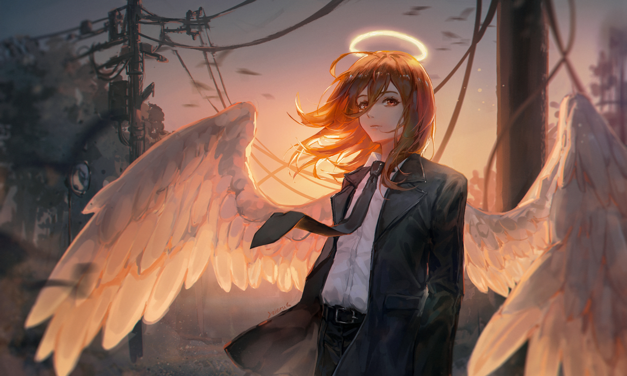 1280x768 Cool Angel Devil HD Chainsaw Man 1280x768 Resolution Wallpaper