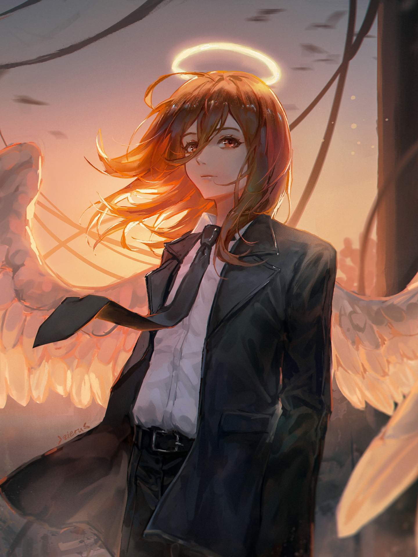 HD wallpaper anime boys granblue fantasy wings angel devil lucifer   Wallpaper Flare