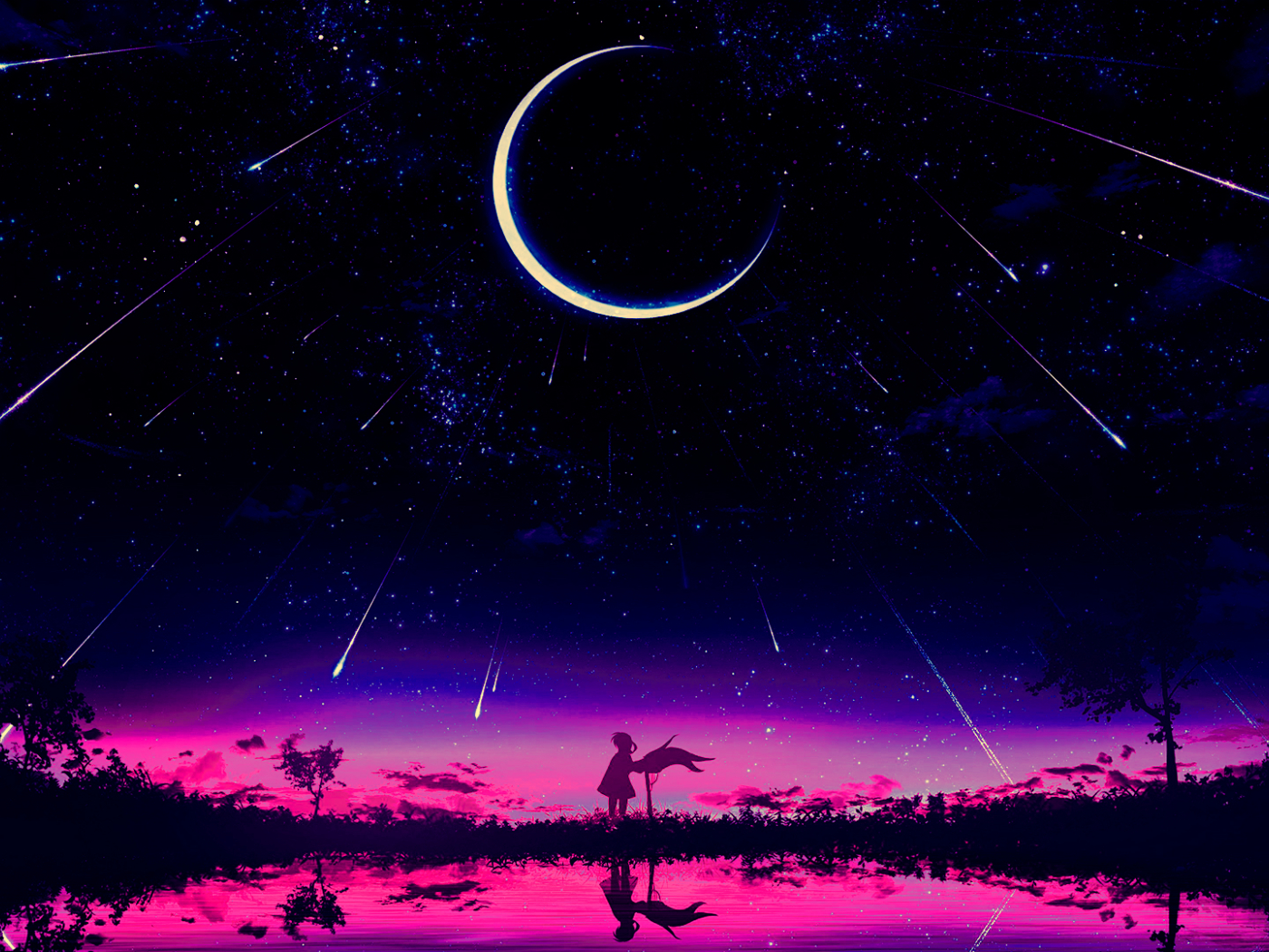 Anime Starry Night Wallpapers Wallpaper Cave - vrogue.co