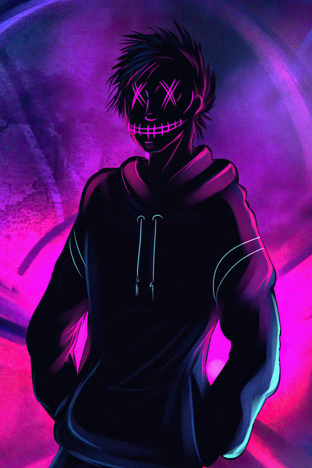 640x960 Cool Anonymous Neon Boy iPhone 4, iPhone 4S Wallpaper, HD Artist 4K  Wallpapers, Images, Photos and Background - Wallpapers Den