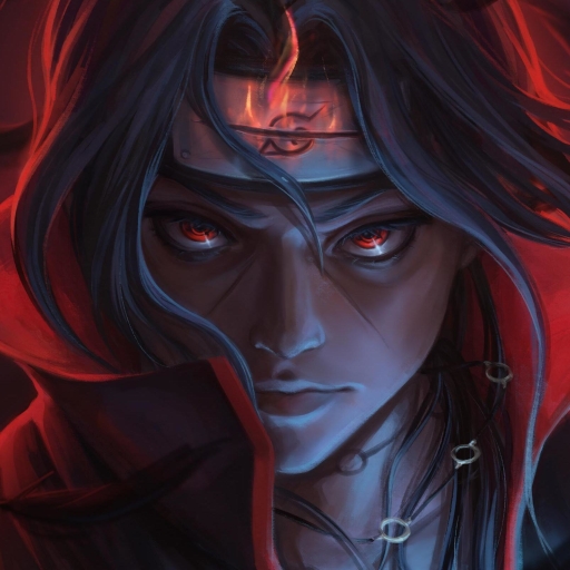 512x512 Cool Itachi Uchiha Naruto Art 512x512 Resolution Wallpaper, HD