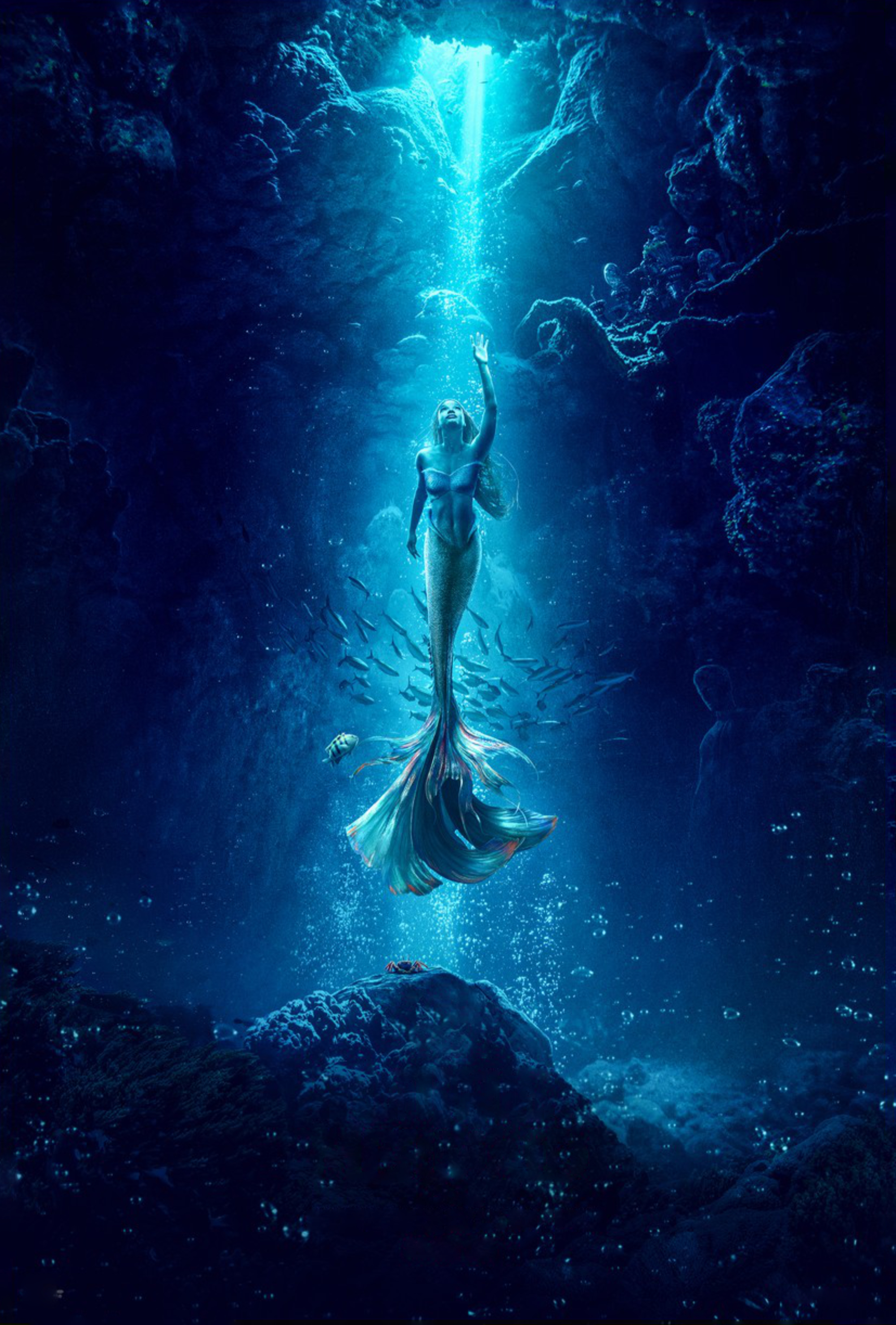 Download Little Mermaid In A Blue Ocean Disney Iphone Wallpaper  Wallpapers com