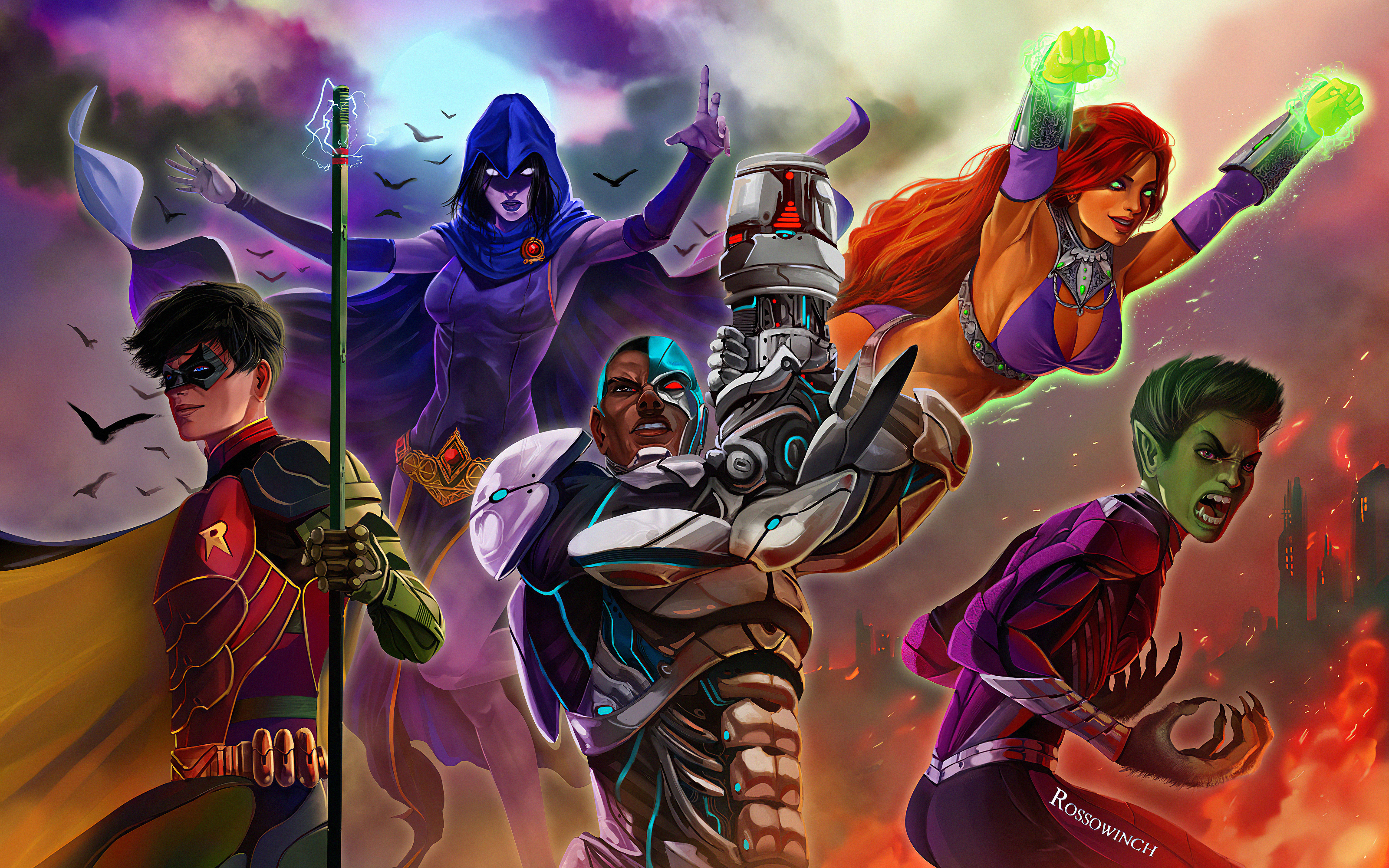 Download Teen Titans Raven Representational Art Wallpaper  Wallpaperscom