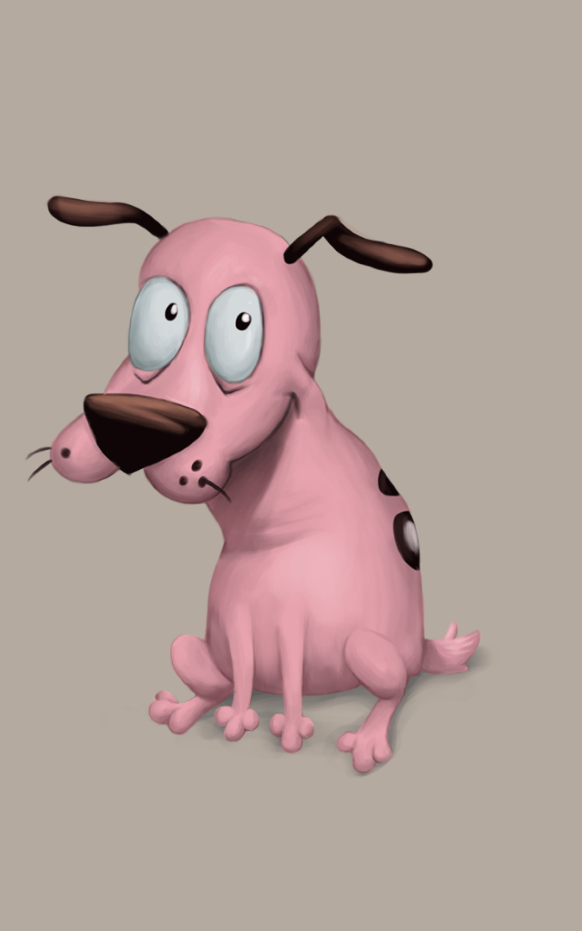 1200x1920 Resolution courage - the cowardly dog, dog, minimalism