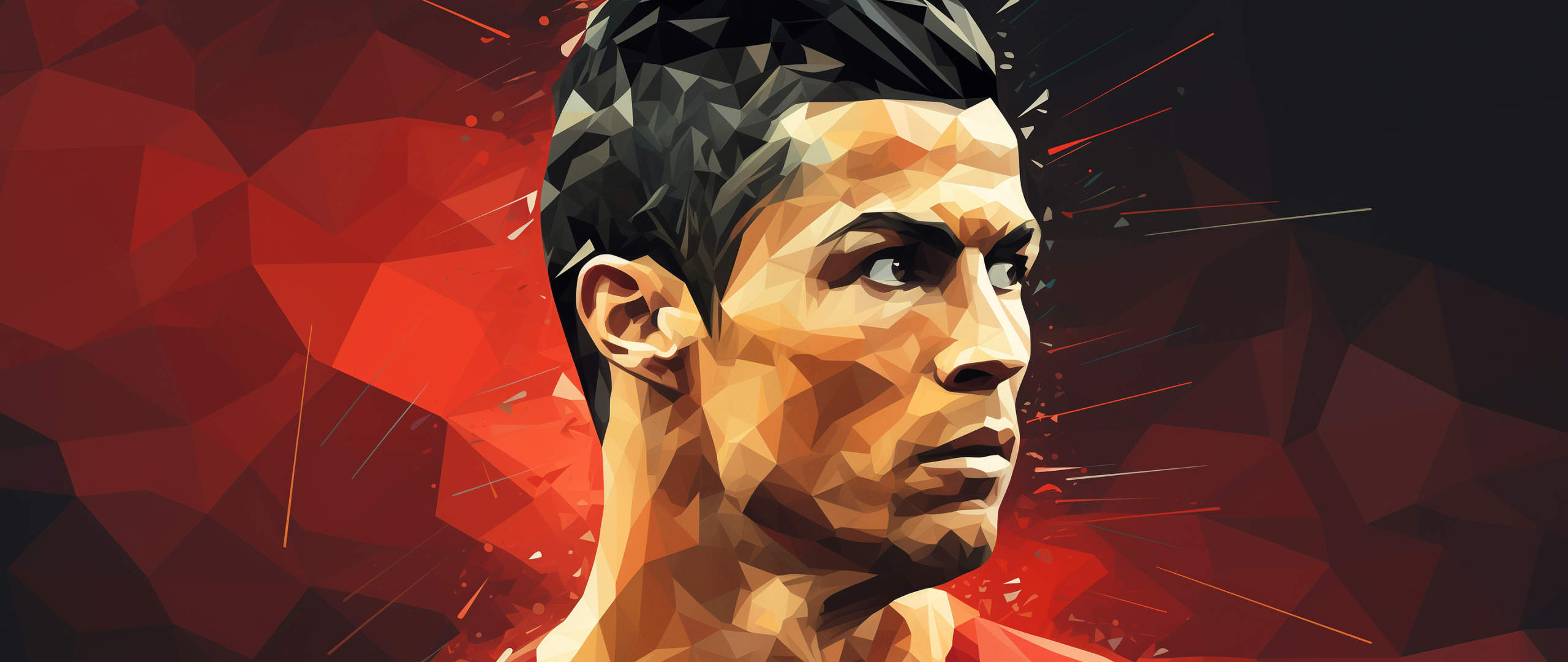 2560x1080 Resolution Cristiano Ronaldo in Barcelona Paint Art 2560x1080 ...