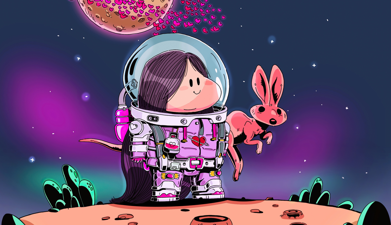 1336x768 Cute Astronaut Little Girl with Kangaroo HD Laptop Wallpaper, HD  Artist 4K Wallpapers, Images, Photos and Background - Wallpapers Den