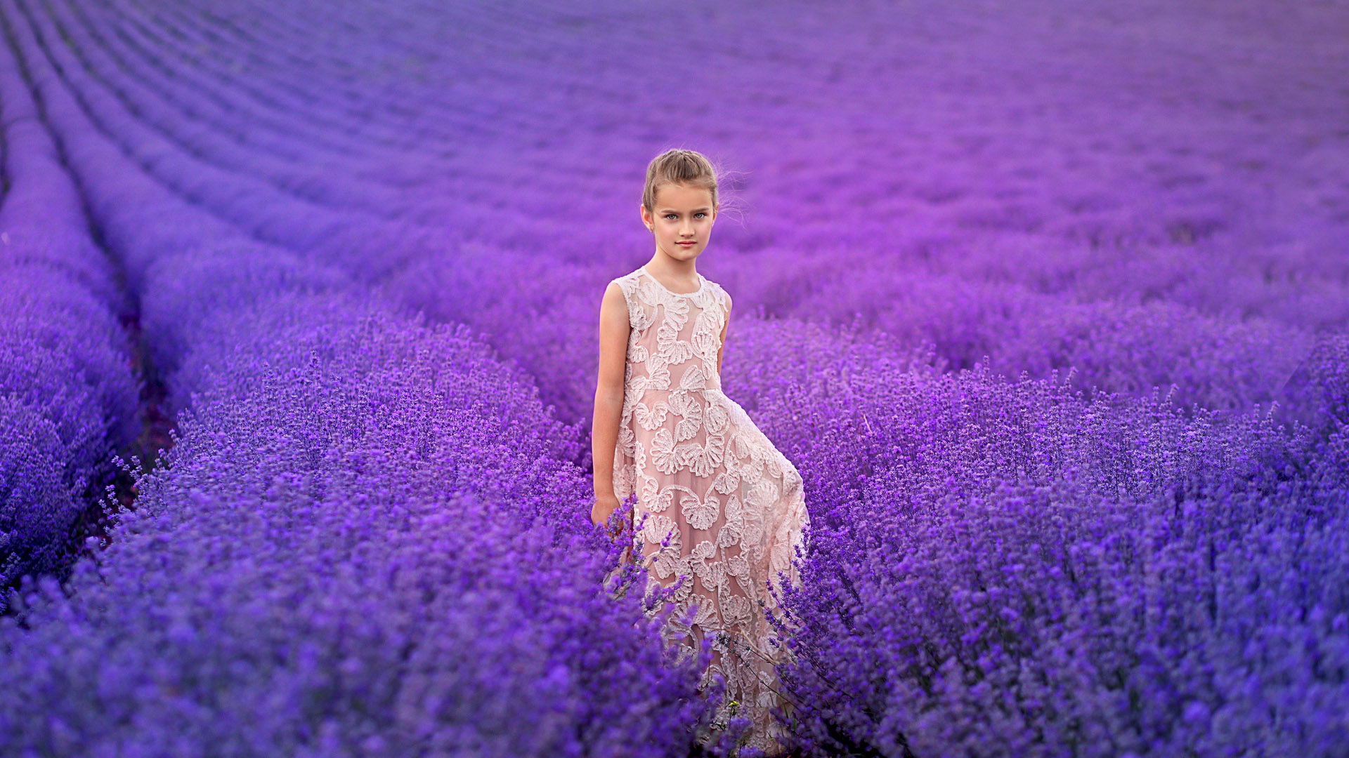 1920x1080 Cute Girl In Lavender Field 1080P Laptop Full HD Wallpaper, HD  Other 4K Wallpapers, Images, Photos and Background - Wallpapers Den