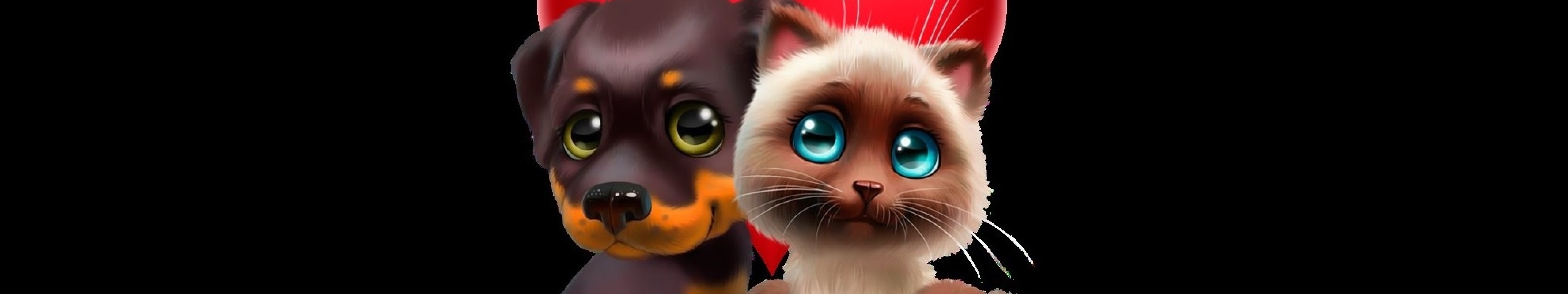 7680x1440 Cute Kitten and Puppy 7680x1440 Resolution Wallpaper, HD ...