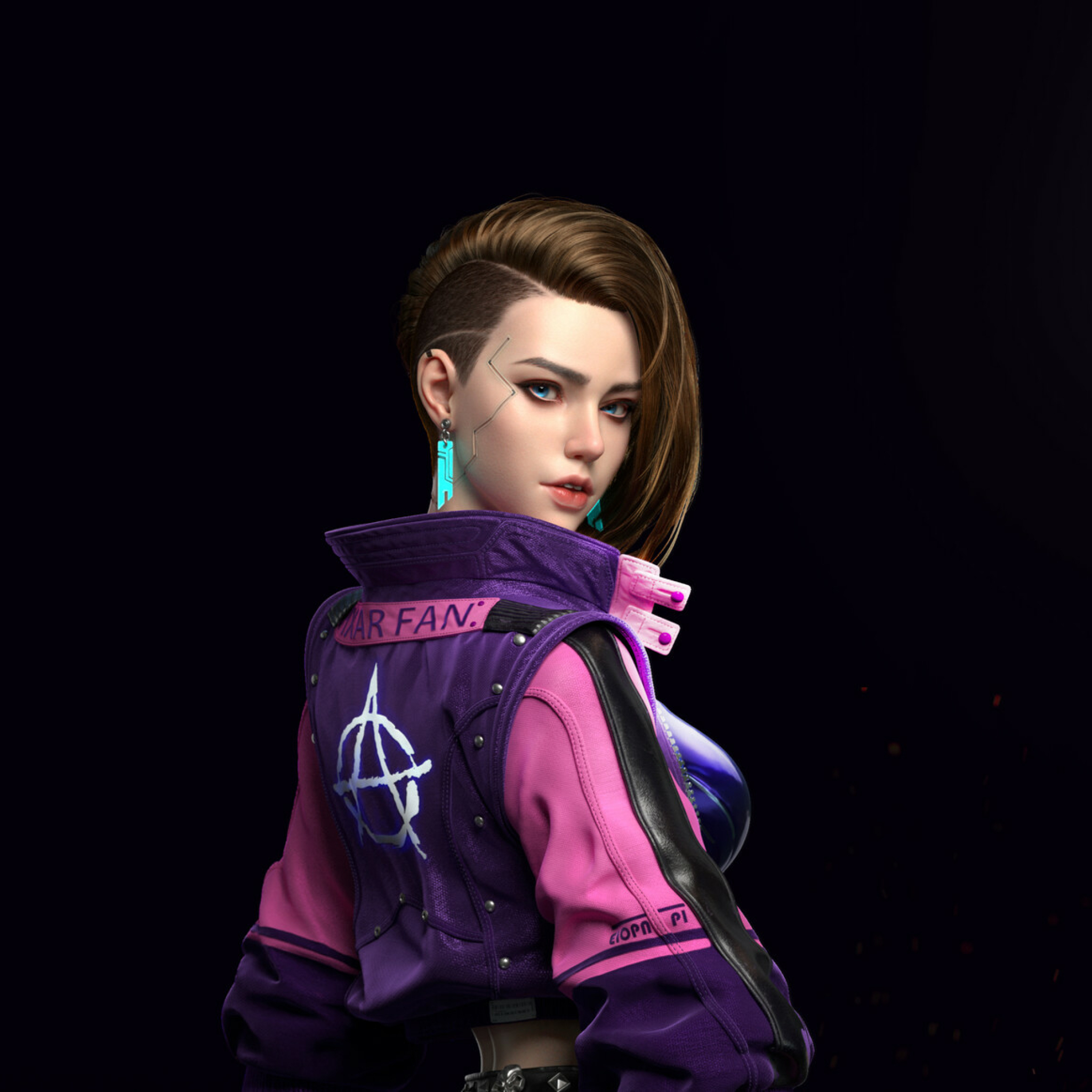 2048x2048 Resolution Cyber Girl Art Cyberpunk 2077 2021 Ipad Air