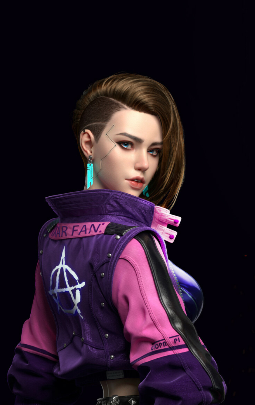 840x1336 Cyber Girl Art Cyberpunk 2077 2021 840x1336 Resolution