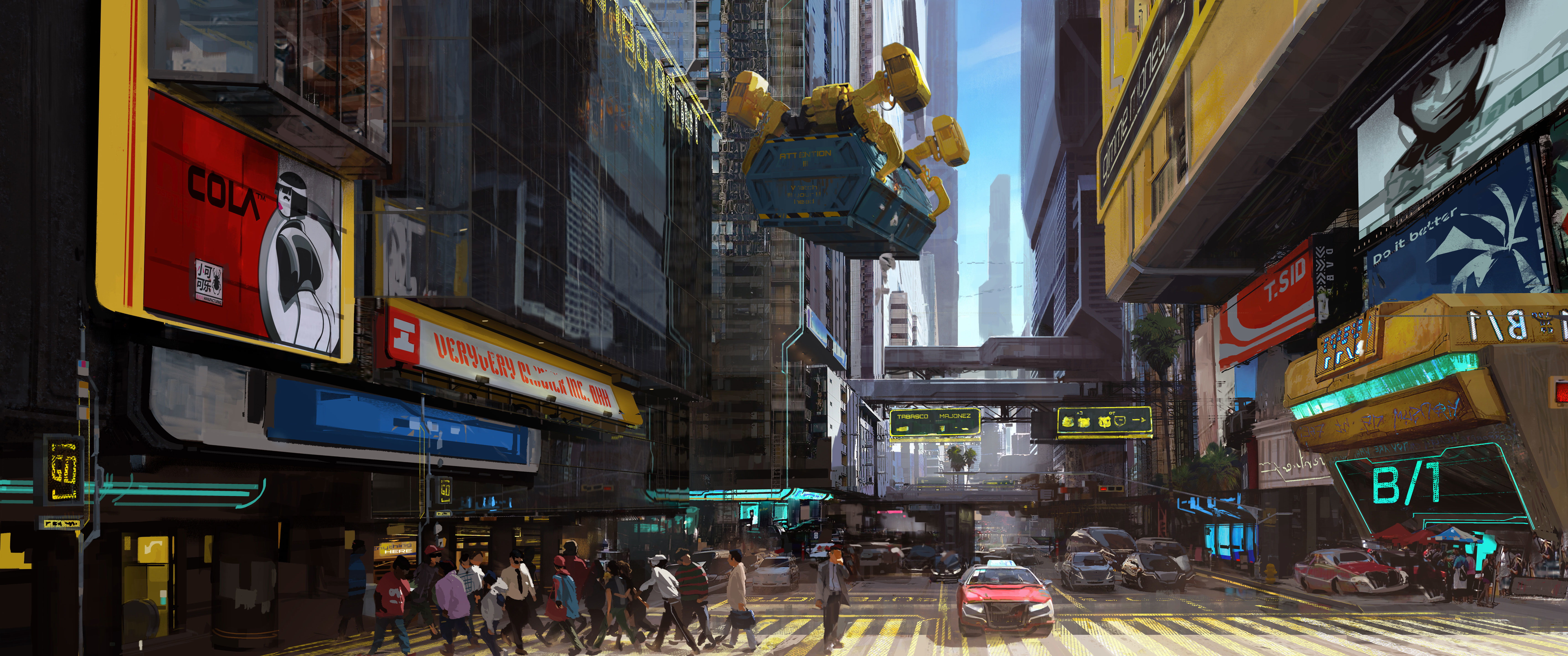 Cyberpunk 2077 City Concept Art Wallpaper, HD Games 4K Wallpapers
