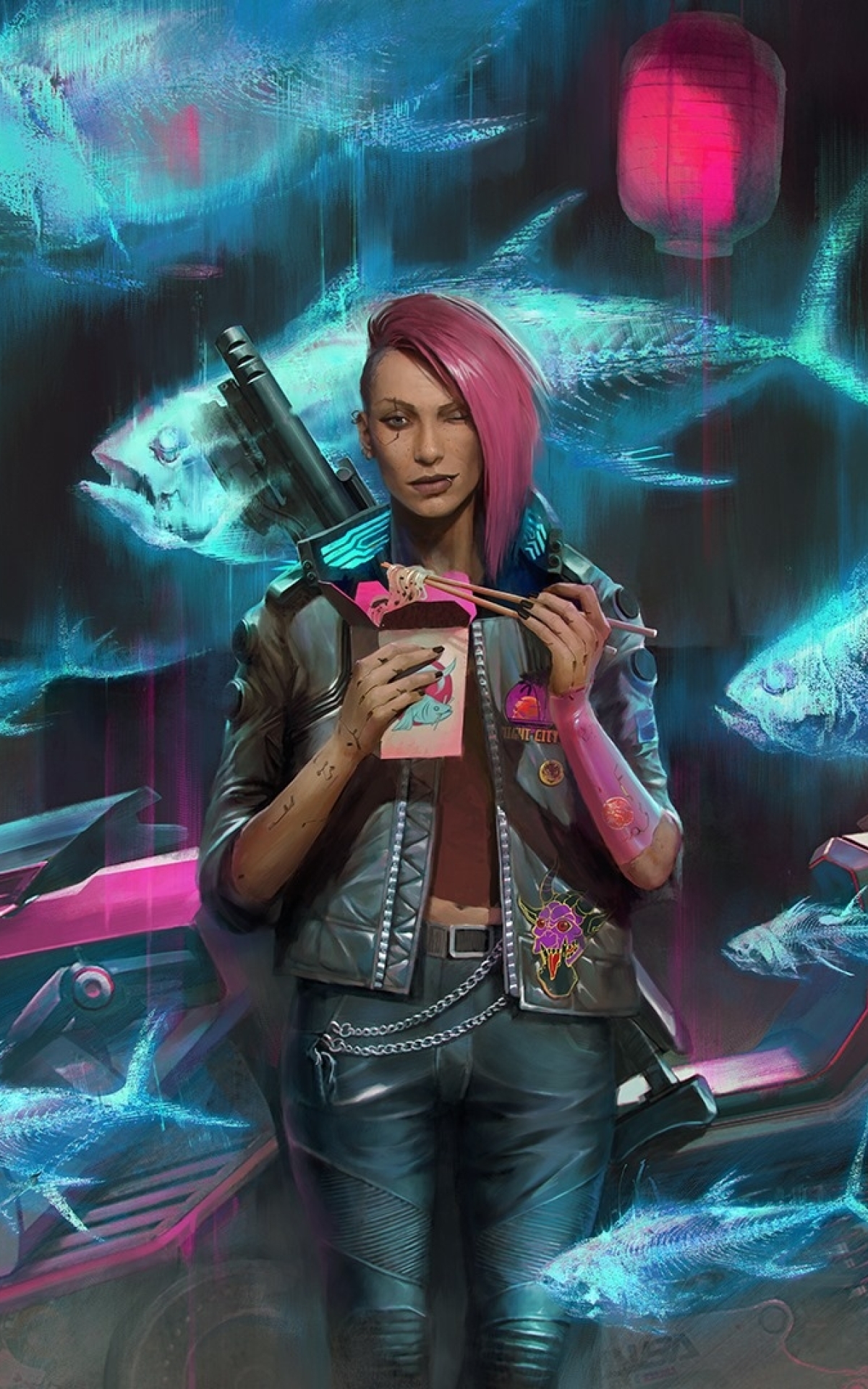 1200x1920 Resolution Cyberpunk 2077 Cyborg Girl Art 1200x1920