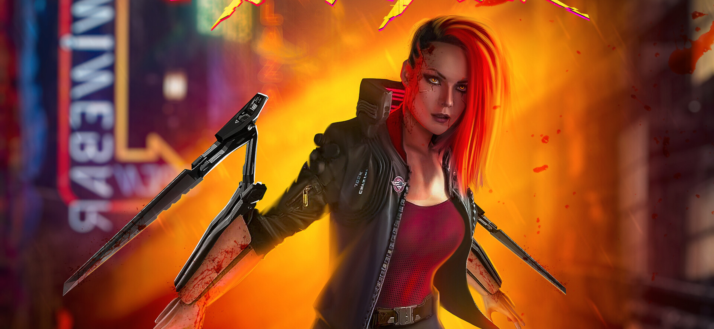 2340x1080 Resolution Cyberpunk 2077 Girl Art 2340x1080 Resolution