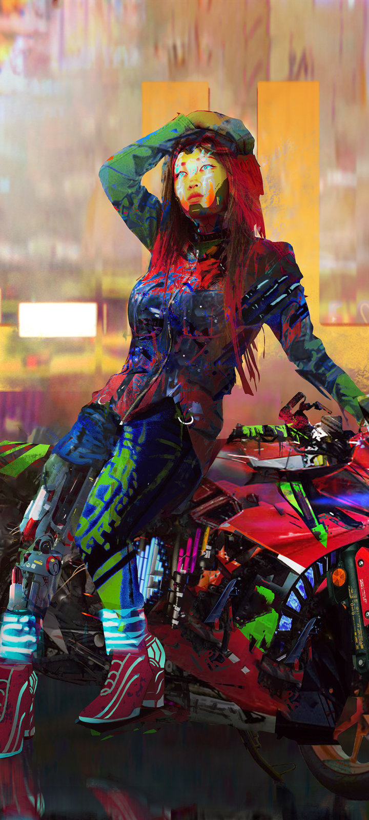 720x1600 Cyberpunk 2077 Girl 4k Cool 720x1600 Resolution Wallpaper Hd 0018