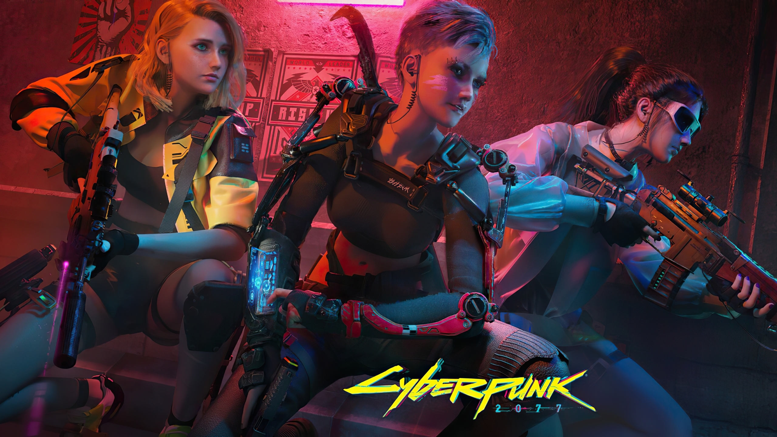 2560x1440 Cyberpunk 2077 Girl Team 1440p Resolution Wallpaper Hd Games