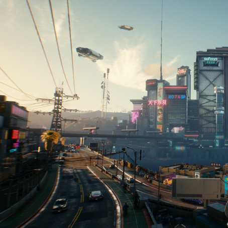 454x454 Cyberpunk 2077 Samurai City 454x454 Resolution Wallpaper, HD