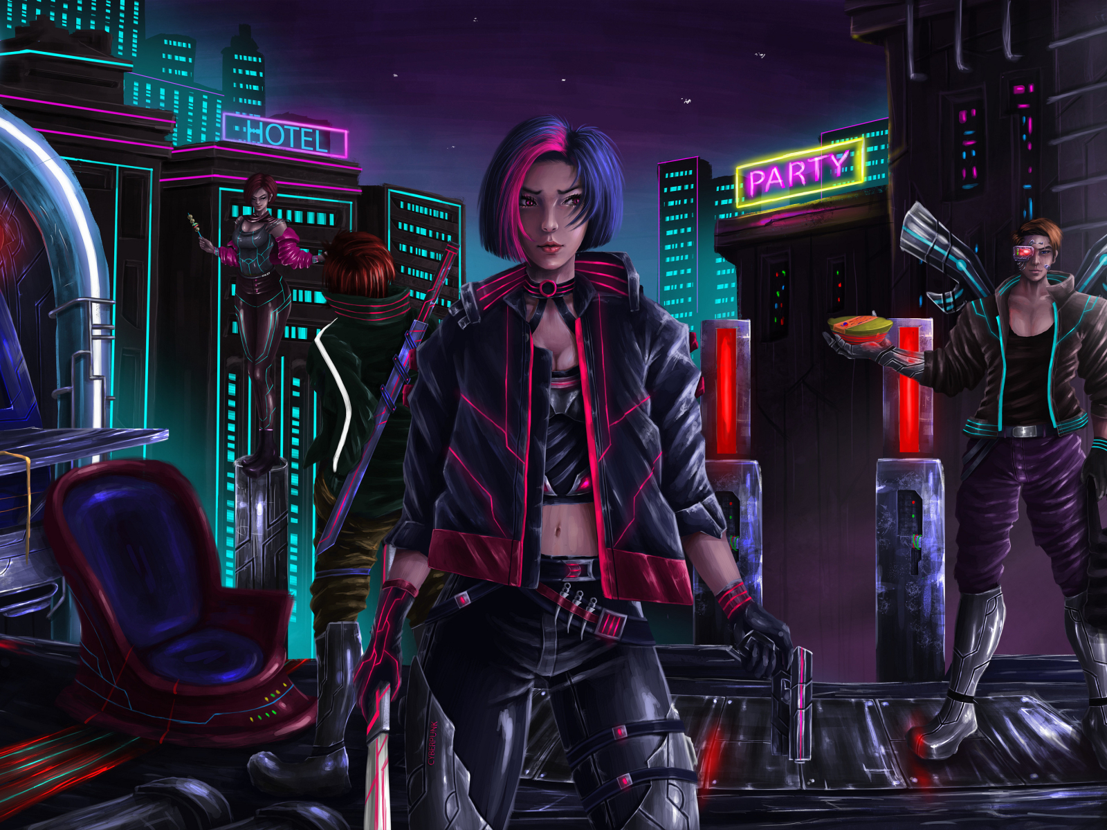 1600x1200 Your Night City Cyberpunk 2077 Illustration 5k 1600x1200  Resolution HD 4k Wallpapers, Images, Backgrounds, Photos and Pictures