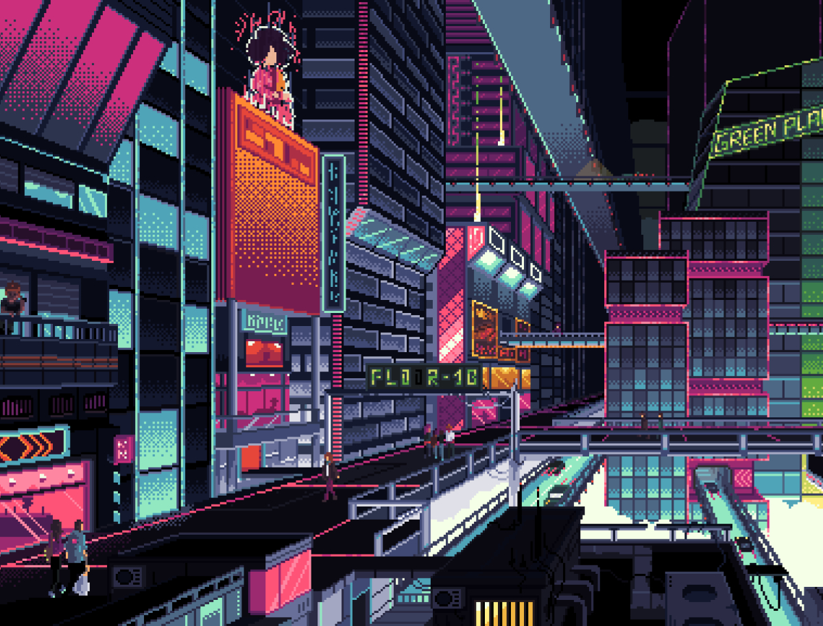 1200x912 Cyberpunk City Pixel Art 1200x912 Resolution Wallpaper, HD