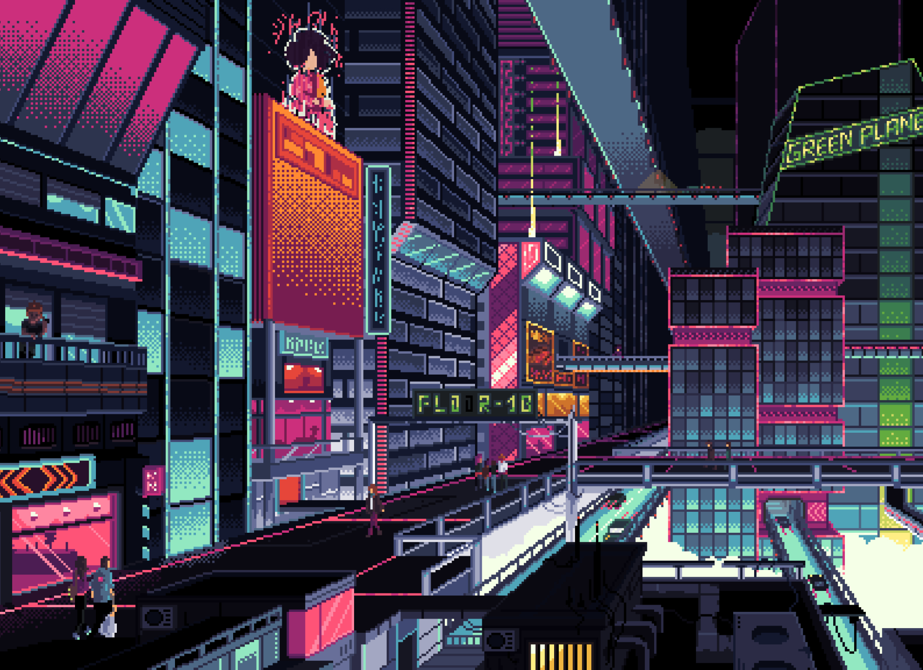 1809x1313 Cyberpunk City Pixel Art 1809x1313 Resolution Wallpaper, HD ...