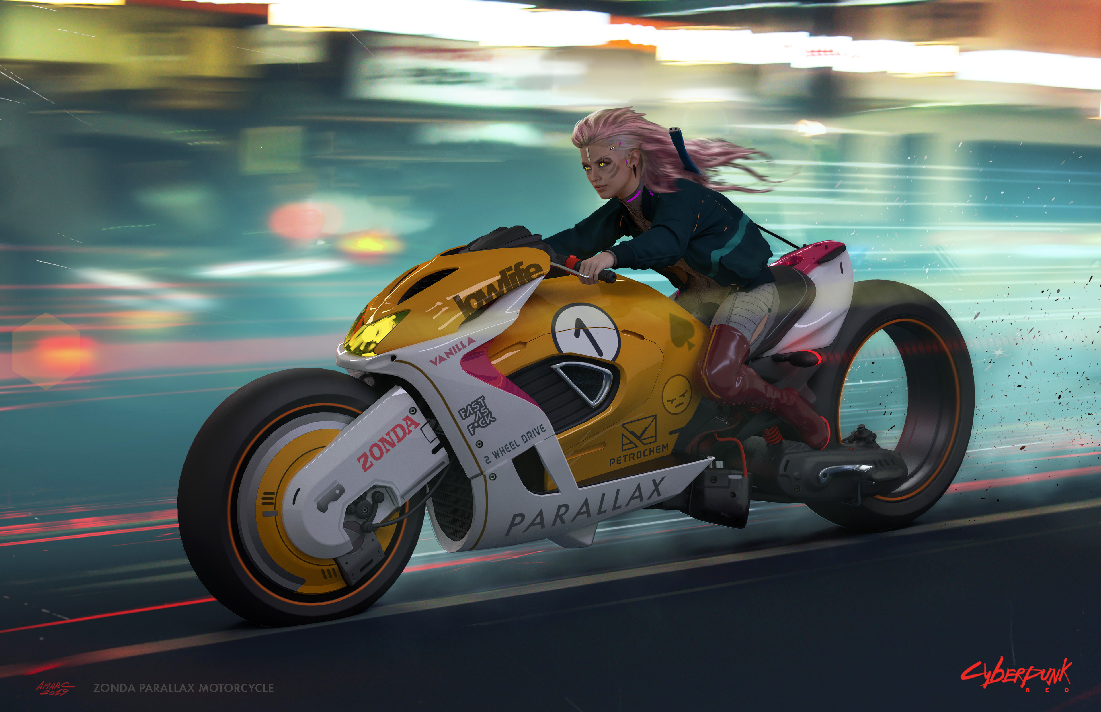 Cyberpunk Cyborg Girl Biker 2077 Wallpaper Hd Artist 4k Wallpapers