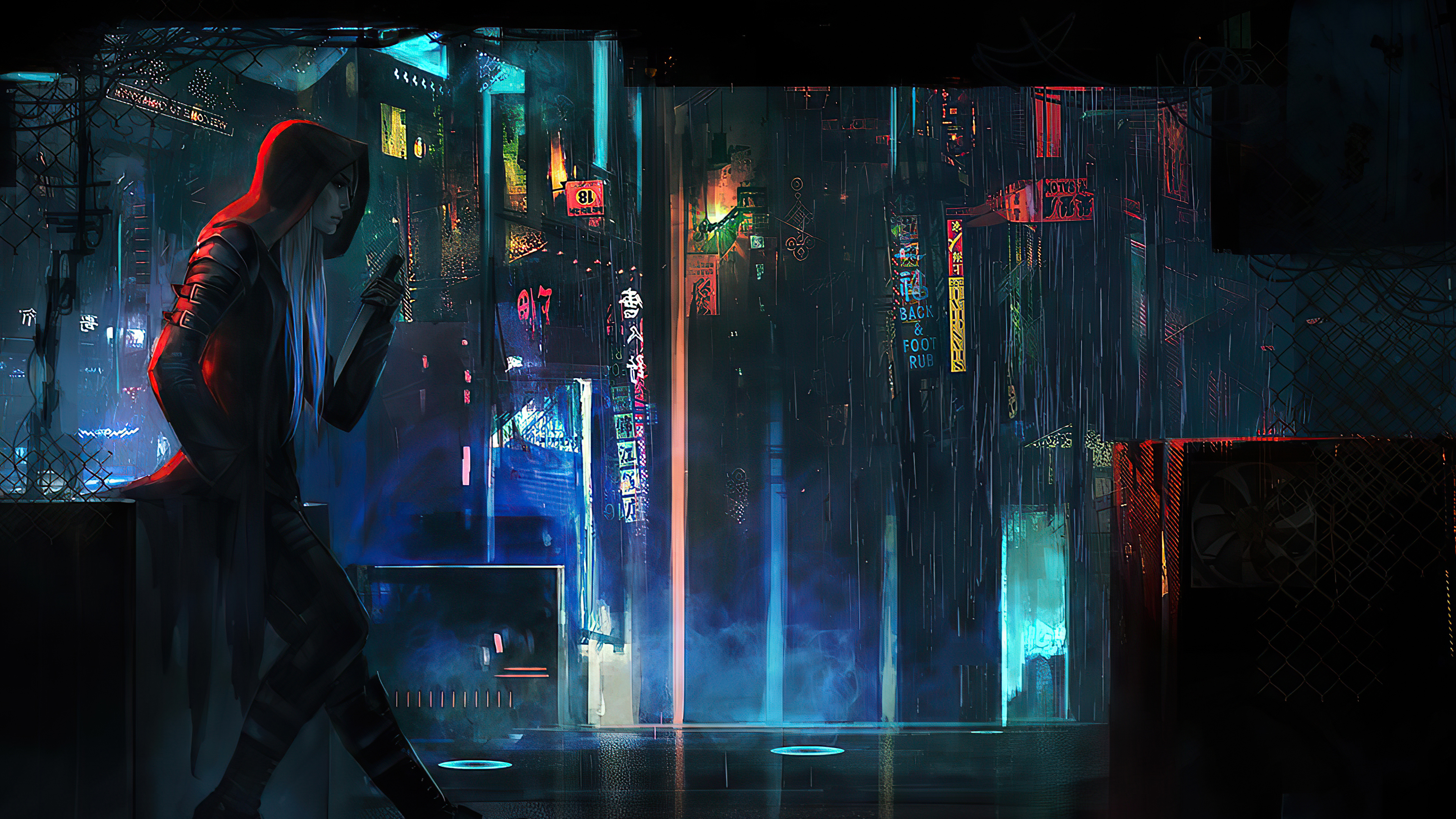 3840x2160 Cyberpunk Dagger Girl 4k Wallpaper Hd Fantasy 4k Wallpapers 