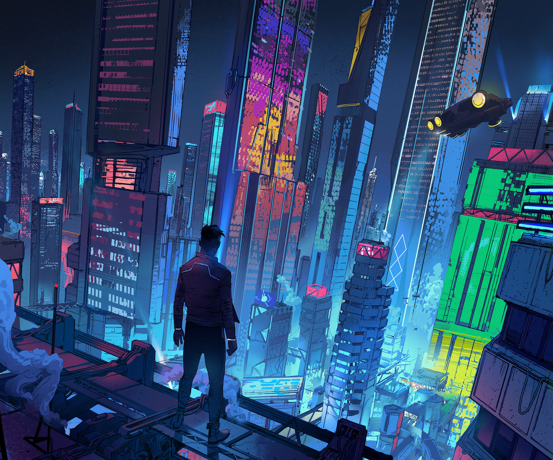1280x2120 Cyberpunk Neon City iPhone 6+ ,HD 4k Wallpapers,Images,Backgrounds,Photos  and Pictures