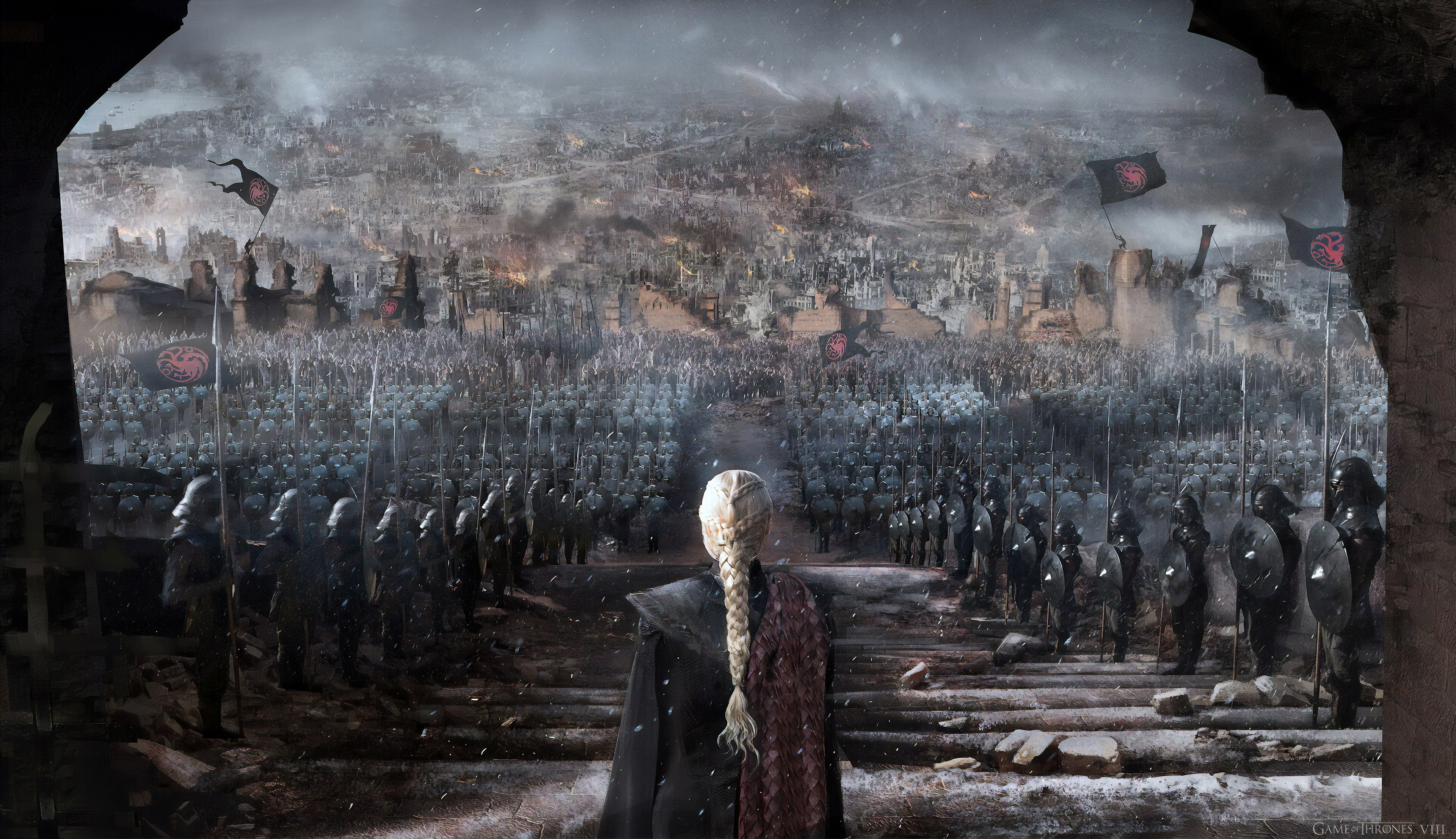 Daenerys Targaryen with dragon Fanart Wallpaper 4k Ultra HD ID4760