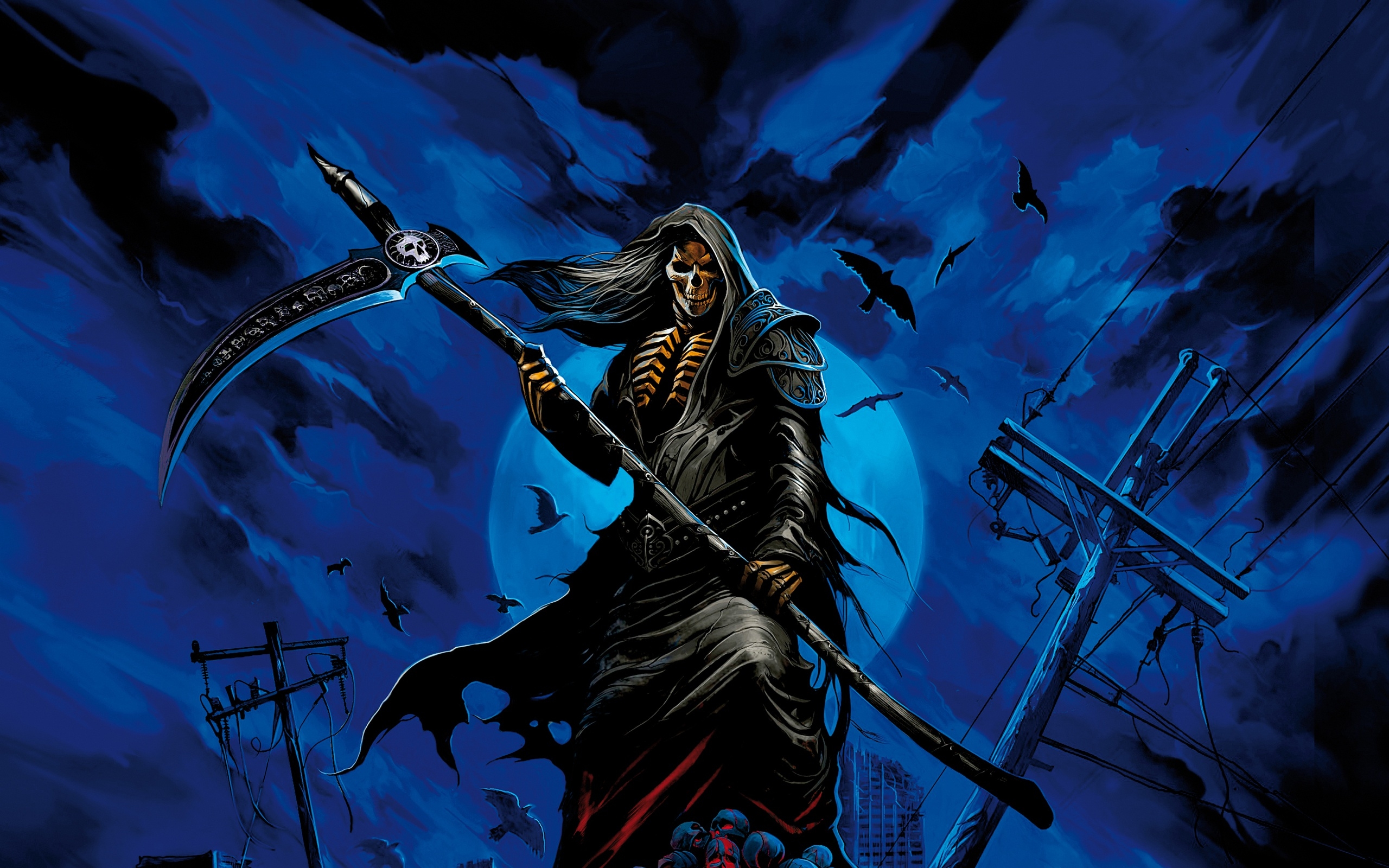 2560x1600 Dark Grim Reaper HD Cool 2560x1600 Resolution Wallpaper, HD Fanta...