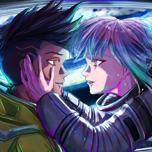 512x512 David And Lucy Love Cyberpunk Edgerunners 512x512 Resolution Wallpaper Hd Tv Series 4k 4609