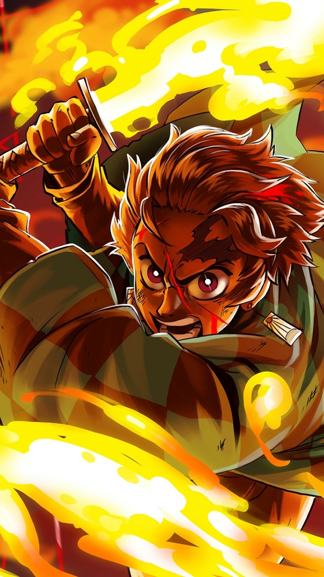Tanjiro Kamado, demon slayer, demonslayer, tanjiro, HD phone wallpaper