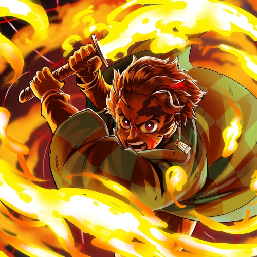 500x500 Resolution Demon Slayer HD Tanjiro Kamado Kimetsu No Yaiba ...