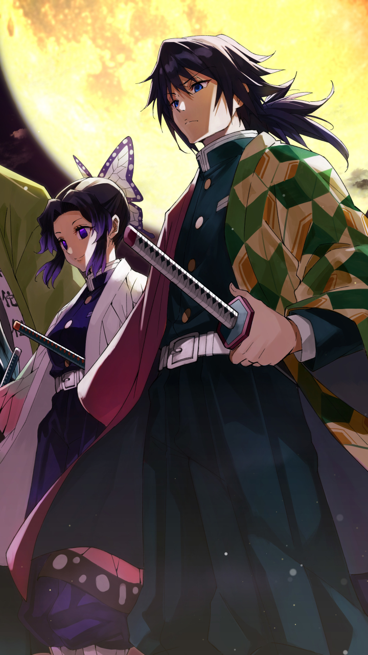 720x1280 Demon Slayer Kimetsu no Yaiba 4K Characters Moto G, X Xperia