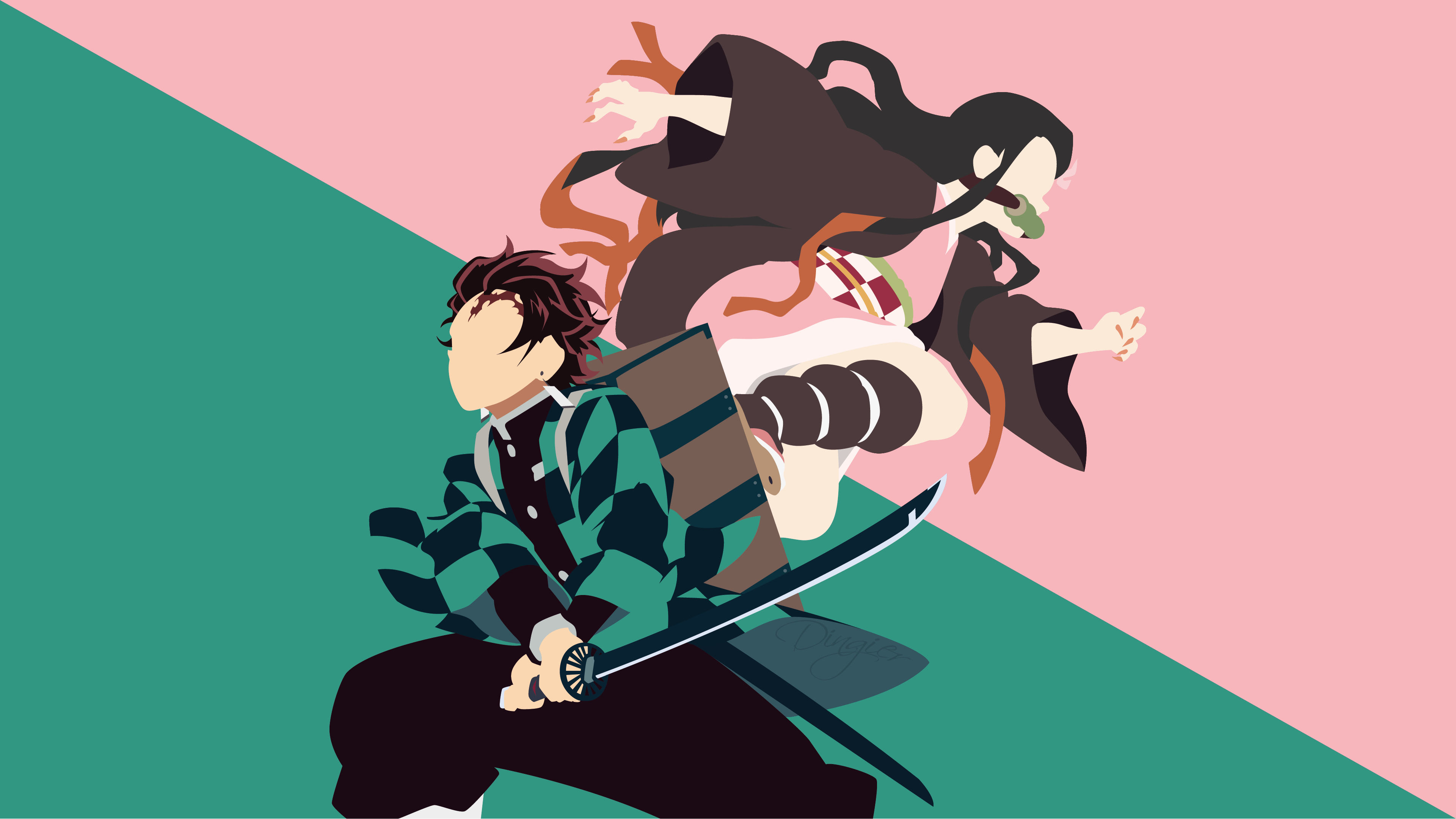 1242x26882 Demon Slayer Kimetsu No Yaiba 4k Minimal 1242x26882