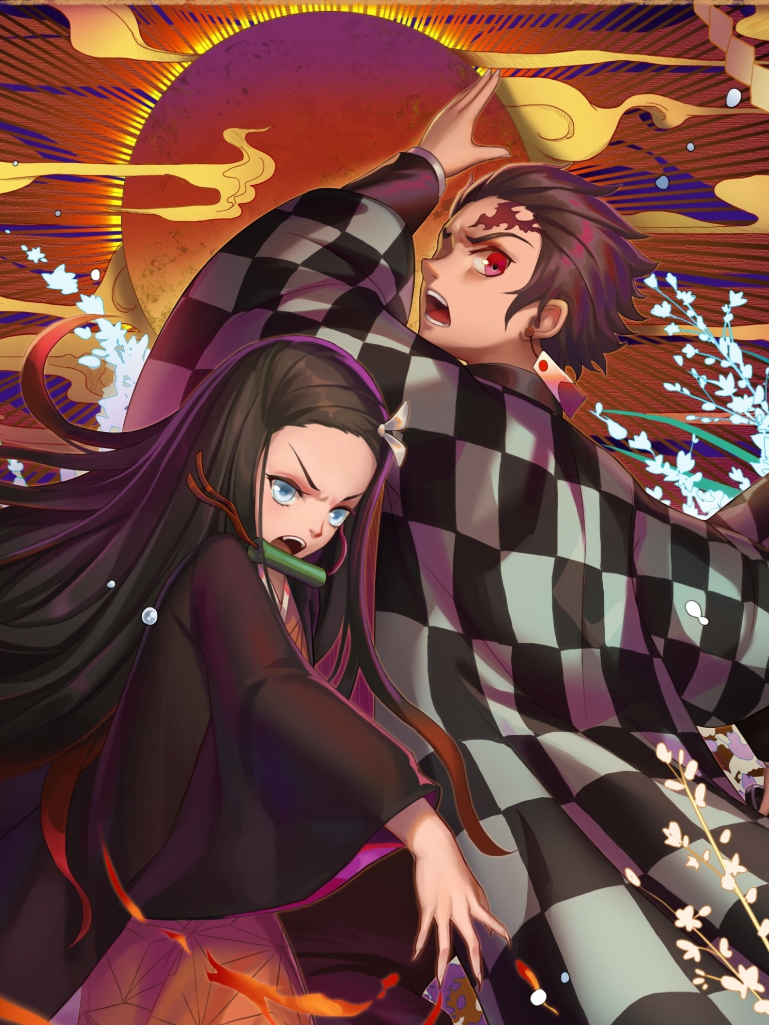 1536x2048 Demon Slayer Kimetsu No Yaiba Art Nezuko x Tanjiro 1536x2048 ...