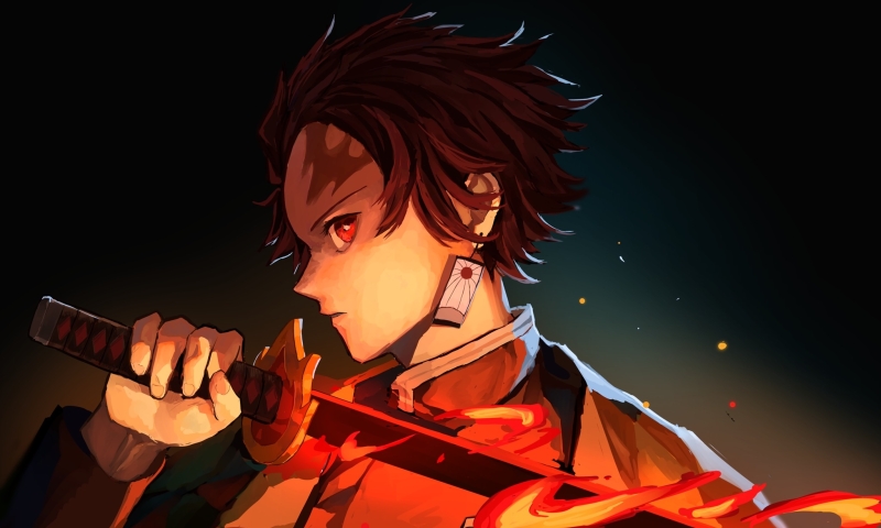 800x480 Demon Slayer Kimetsu No Yaiba HD Tanjiro Kamado 800x480 ...