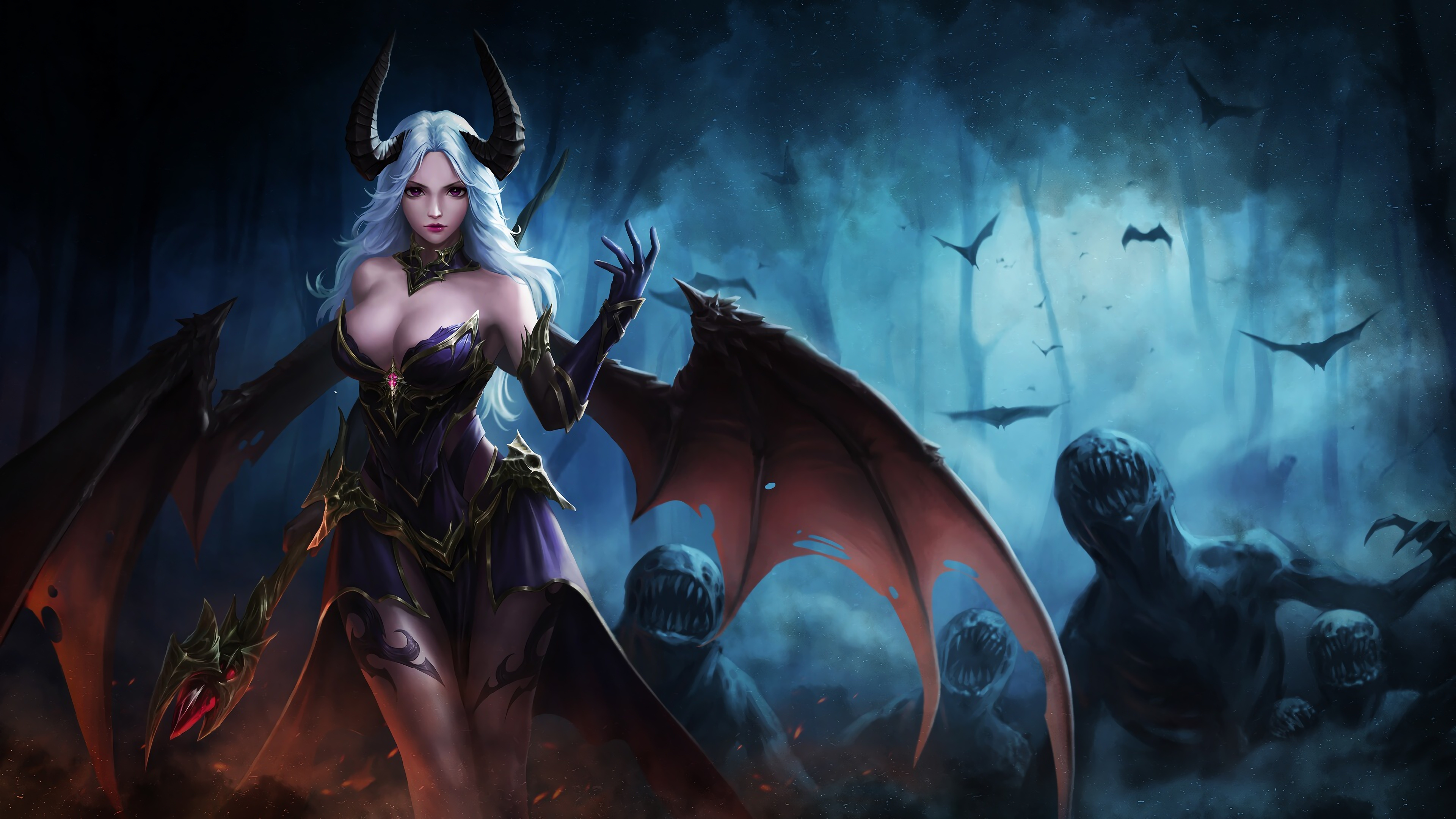 Demon Woman Wallpaper, HD Fantasy 4K Wallpapers, Images, Photos and  Background - Wallpapers Den