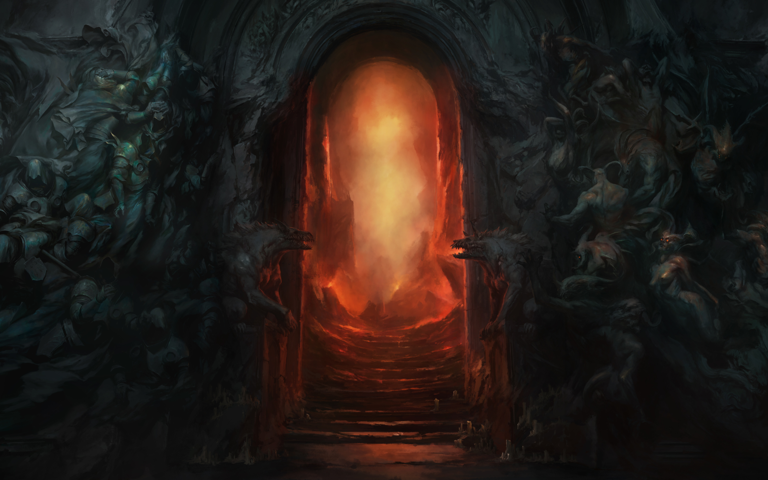Diablo 4 Hell Gate (2560x1600) Resolution Wallpaper.