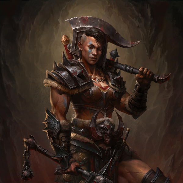 600x600 Diablo Immortal HD Barbarian Female Gaming 600x600 Resolution ...