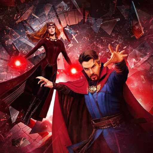 512x512 Doctor Strange And Scarlet Witch In Multiverse Of Madness ...