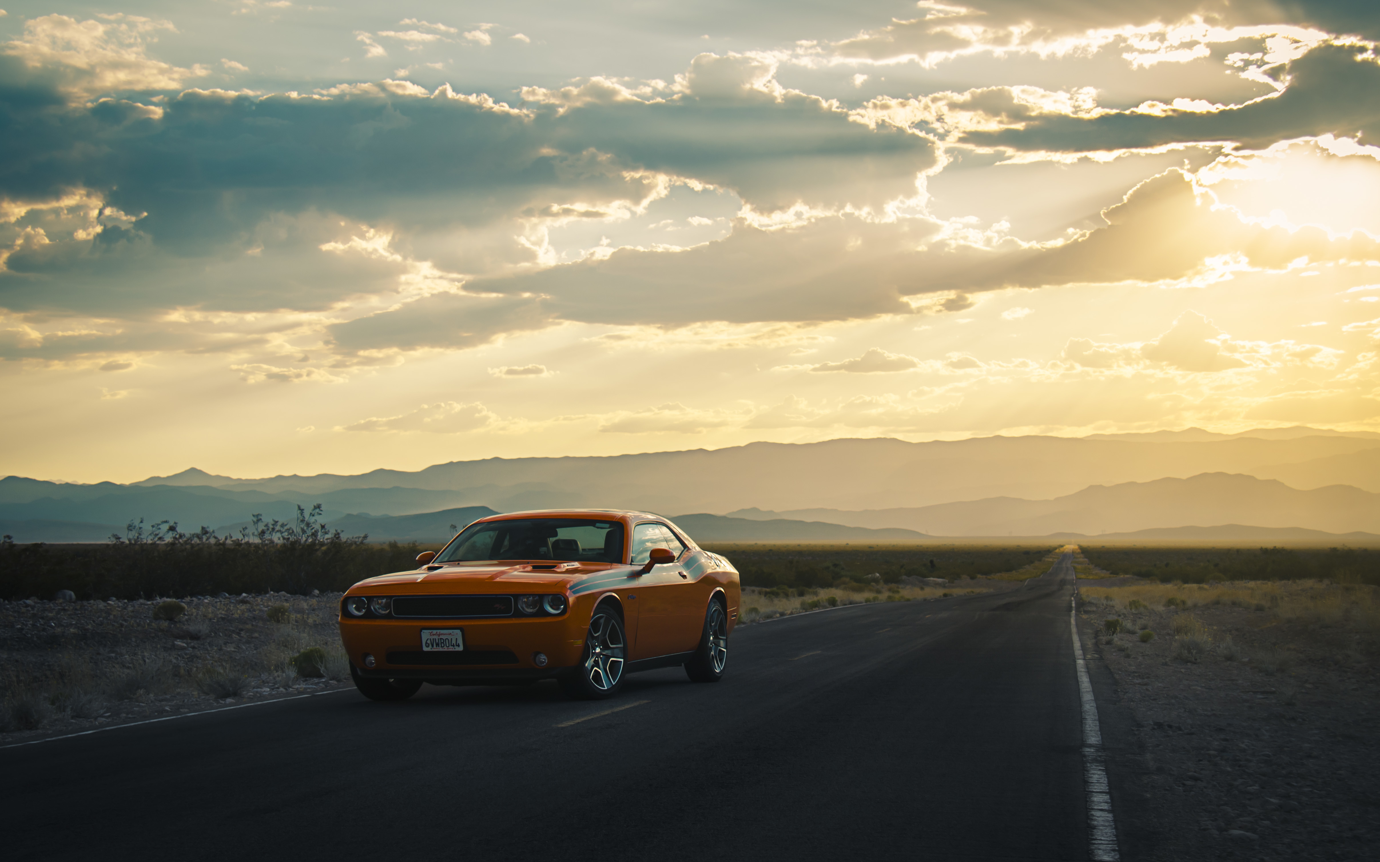 dodge, challenger, side view Wallpaper, HD Cars 4K Wallpapers, Images