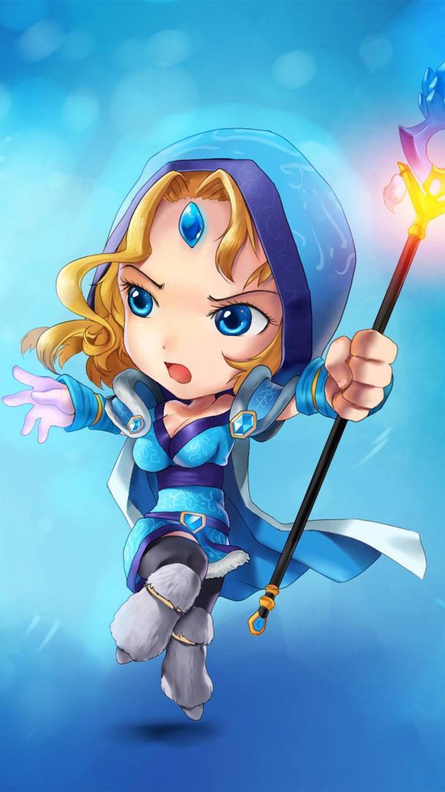 1440x2560 Dota 2 Crystal Maiden Chibi Samsung Galaxy S6 S7